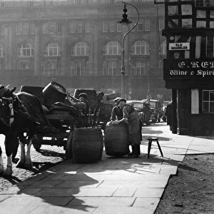 Beer delivery for the Old Shambles, Manchester, October 12th 1951
