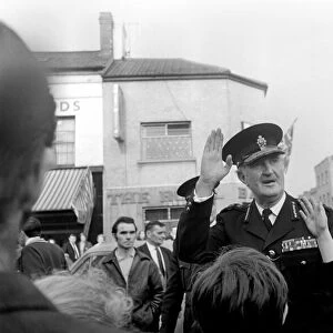 Belfast, Northern Ireland: Sir Arthur Young the RUC Inspector General, Shankill Rd