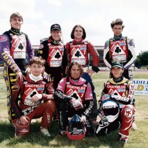 Belle Vue Aces Speedway Team Print, Circa 1995