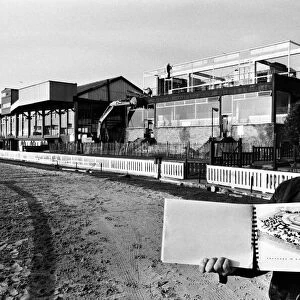 Belle Vue Greyhound stand demolished. The tracks Assistant General Manager Colin