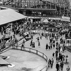 Belle Vue park Fun fair in Manchester during the August Bank Holiday, August 1949