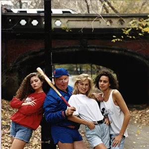 Benny Hill Comedian in park with American Hill Angels