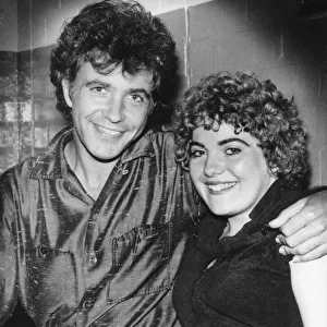 What better birthday present than a cuddle from pop star David Essex