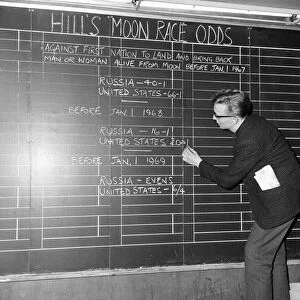 Betting Odds on first man to land on the moon, UK, Friday 4th February 1966