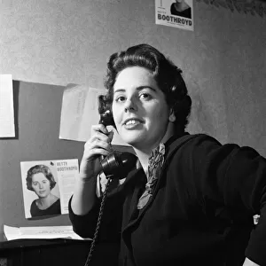 Betty Boothroyd canvassing. 25th November 1957