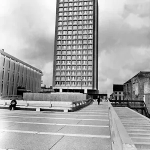 Les immeubles à appartements de la maison Bewick dans Newcastle le 2 avril 1971.