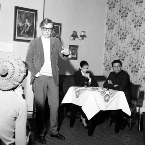 Biafra Christmas Ship Fund. Michael Caine answers questions with Political graduate Biafra Christmas Ship Fund. Michael Caine answers questions with Political graduate