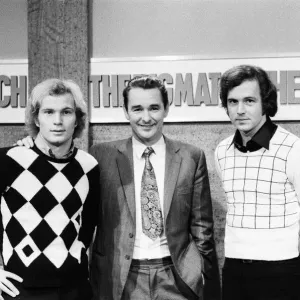 Black and white print of The Big Match studio
