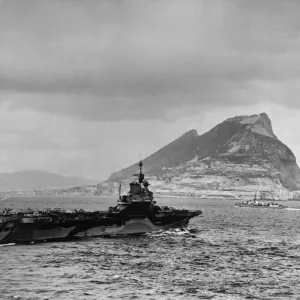 Print of British Royal Navy fleet exercising in the Mediterranean Sea Print of British Royal Navy fleet exercising in the Mediterranean Sea