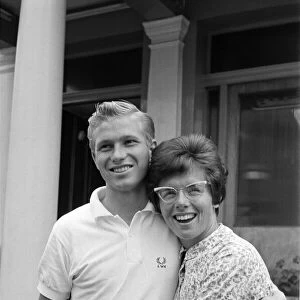 Billie Jean King and her husband Larry before they leave for Wales where Billie Jean