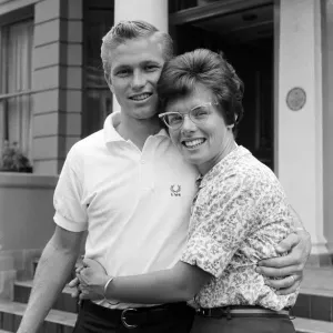 Billie Jean King and Larry Pre-Wales Tennis Print 1966