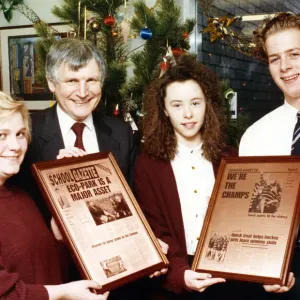 John Finnel with Pupils, Billingham Campus School Print 1990
