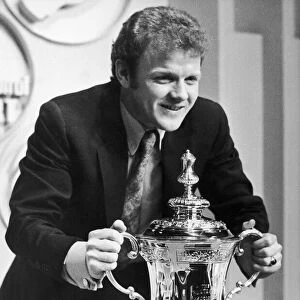 Billy Bremner Leeds Captain seen here with the FA cup in the build up to the FA Cup Final