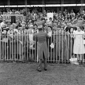 Billy Fury on Derby Day at the Epsom Races. 3rd June 1964