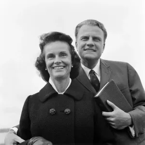 Billy Graham and Ruth on Queen Mary Print, Southampton 1966 Billy Graham and Ruth on Queen Mary Print, Southampton 1966