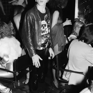 Billy Idol at the new nightclub Stringfellows in Covent Garden, London. 1st August 1980 Billy Idol at the new nightclub Stringfellows in Covent Garden, London. 1st August 1980