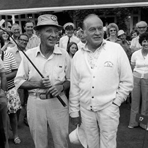 Bing Crosby and Bob Hope playing golf at Sunningdale golf course. 1967