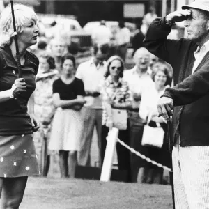Bing Crosby with womans golfer Sandra Post at Sunningdale