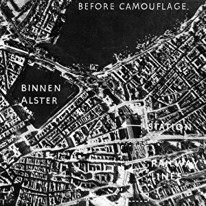 The Binner Alster area in Hamburg, pictured before it was camouflaged. July 1941