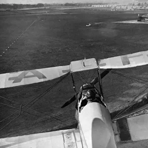 Biplane landing at Renfrew Aerodrome, Scotland, Composite Photograph created 23rd March