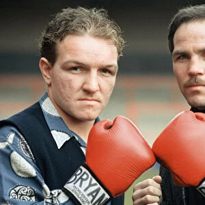 Birmingham boxer Karl Taylor (left) and Peter Till pictured ahead of their fight for