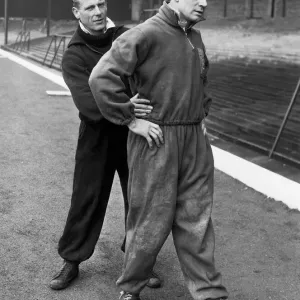 Birmingham City footballer Eddie Brown receives attention from assistant trainer Doug Birmingham City footballer Eddie Brown receives attention from assistant trainer Doug