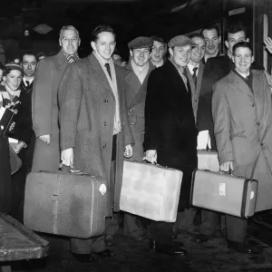 Birmingham City footballers at New Street Station as they leave to play two games in Birmingham City footballers at New Street Station as they leave to play two games in