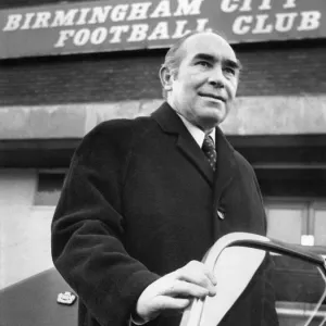 Birmingham City manager Sir Alf Ramsey arrives at St Andrews, the clubs home ground Birmingham City manager Sir Alf Ramsey arrives at St Andrews, the clubs home ground