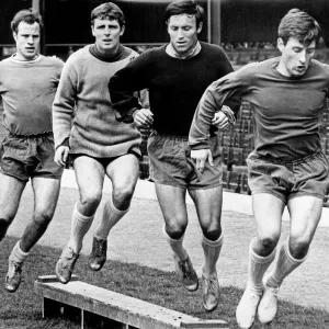 Birmingham City players Foster, pickering, Bridges and Murray get in a non stop training Birmingham City players Foster, pickering, Bridges and Murray get in a non stop training