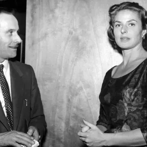 Birmingham Mail film critic Arthur Steele with Ingrid Bergman. circa 1958 Birmingham Mail film critic Arthur Steele with Ingrid Bergman. circa 1958