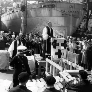 Bishop Herbert Gresford Jones conducting the commissioning service for HMS Whitby Bishop Herbert Gresford Jones conducting the commissioning service for HMS Whitby