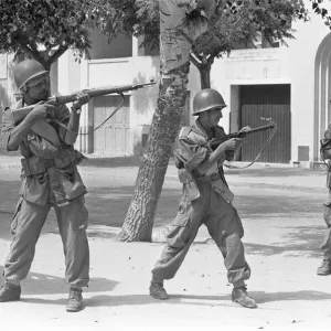 Print of The Bizerte Crisis 1961 French soldiers on the streets of Bizerte
