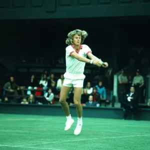 Bjorn Borg in action at Wimbledon 1974. Local Caption watscan - 19 / 04 / 2010