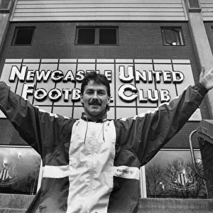 Bjorn Kristensen, Newcastle United player at St James Park, Newcastle, 16th March 1989
