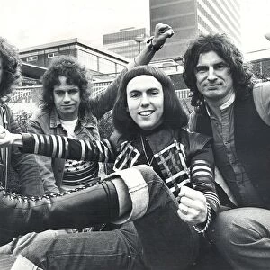 Black Country rock group slade during a visit to Birmingham