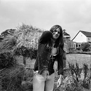 Black Sabbath lead singer Ozzy Osbourne at his Staffordshire home. 28th July 1976