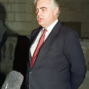 Black Wednesday. Chancellor of the Exchequer Norman Lamont gives a press conference