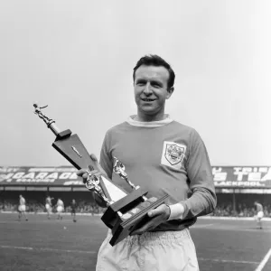 Blackpool FC footballer receives his player of the year Award at Bloomfield Road ahead of Blackpool FC footballer receives his player of the year Award at Bloomfield Road ahead of