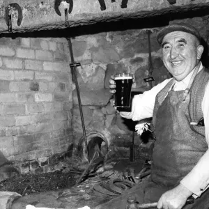 Blacksmith Harry Amos Print, Heddon-on-the-Wall Forge Owner