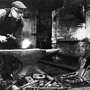 Blacksmith Joh Andrews who works with the Seaham harbour Docks Co