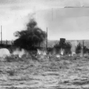 A Blenheim bomber of RAF Mediterranean Command delivering an attack from mast height A Blenheim bomber of RAF Mediterranean Command delivering an attack from mast height