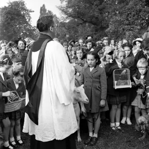 Blessing for Pets Service Print, Cuddington, Surrey 1953