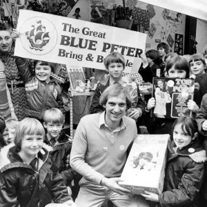 Blue Peter Print - Simon Groom at Gosforth Oxfam Shop 1979 Blue Peter Print - Simon Groom at Gosforth Oxfam Shop 1979
