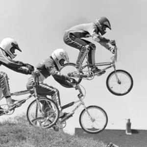 BMX Area Championships on the BMX track at Redcar Racecourse, 20th May 1988