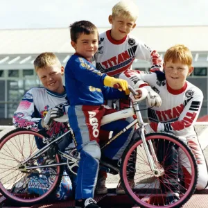 BMX Cycling, 5th August 1989. Lads from the Cleveland BMX Club