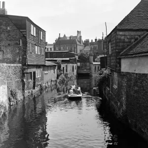 On a Boat in Canterbury, Kent Print 2nd June 1954