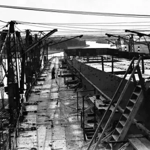 Boat deck of the Cunard White Star ocean liner Queen Mary, 26th September 1934 Boat deck of the Cunard White Star ocean liner Queen Mary, 26th September 1934