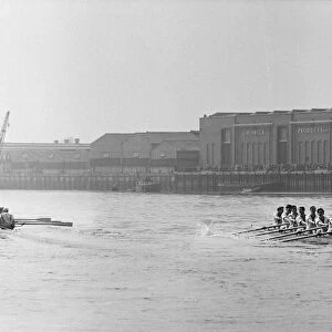 The Boat Race, Cambridge v Oxford. 1957. The race was held from the starting