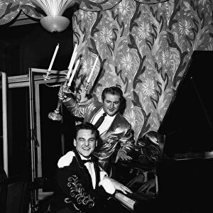 Bob Monkhouse with Liberace 1956 Hailed as "Mr Showbiz"