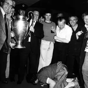 Bob Paisley Liverpool manager May 1978 with the European Cup with supporters Bob Paisley Liverpool manager May 1978 with the European Cup with supporters